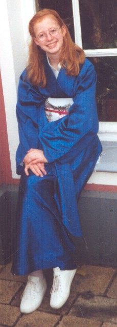 Blauer Seidenfurisode f&uuml;r meine  Schwester